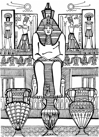 The Abu Simbel Temples Coloring Page